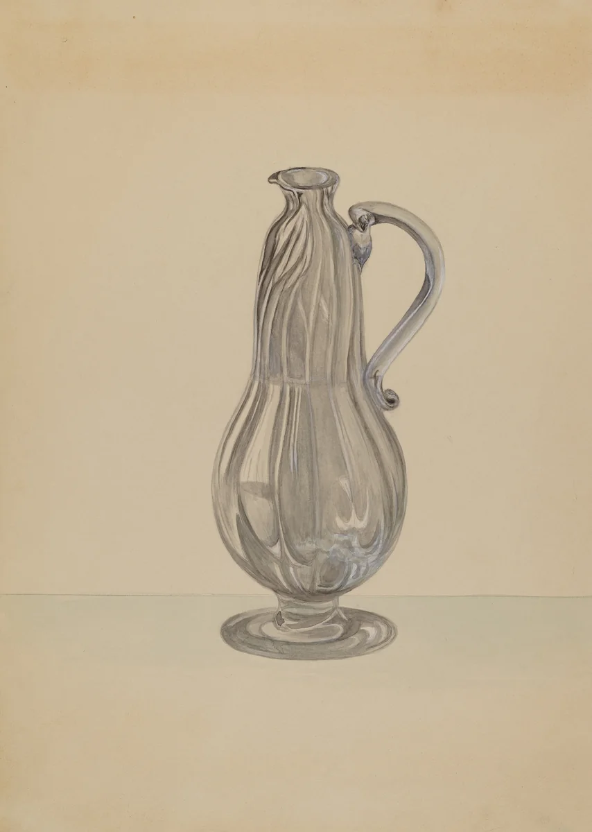 Pitcher by Gertrude Lemberg, index of american design, 1935-1942