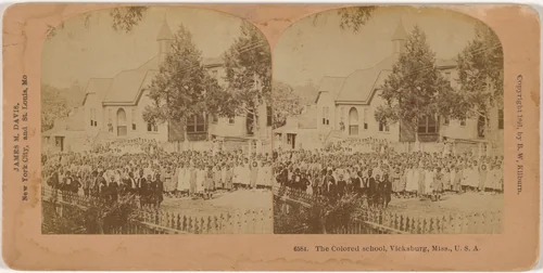 "The Colored School, Vicksburg, Mississippi" by James M. Davis
B. W. Kilburn, photograph, 1891