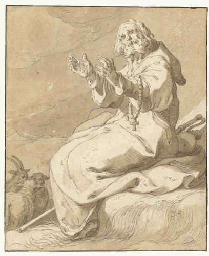 Heilige Serapion Sindonita by Abraham Bloemaert, drawing, 1574-1651