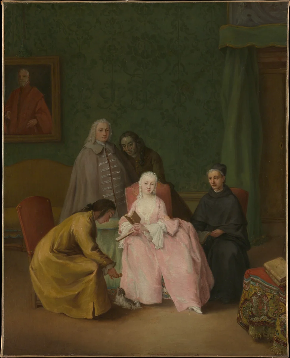 The Visit by Pietro Longhi, painting, 1746