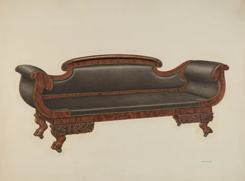 Sofa by Harry Eisman, index of american design, 1940