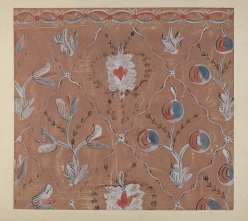Hand Painted Wall (Detail) by Martin Partyka, index of american design, 1939