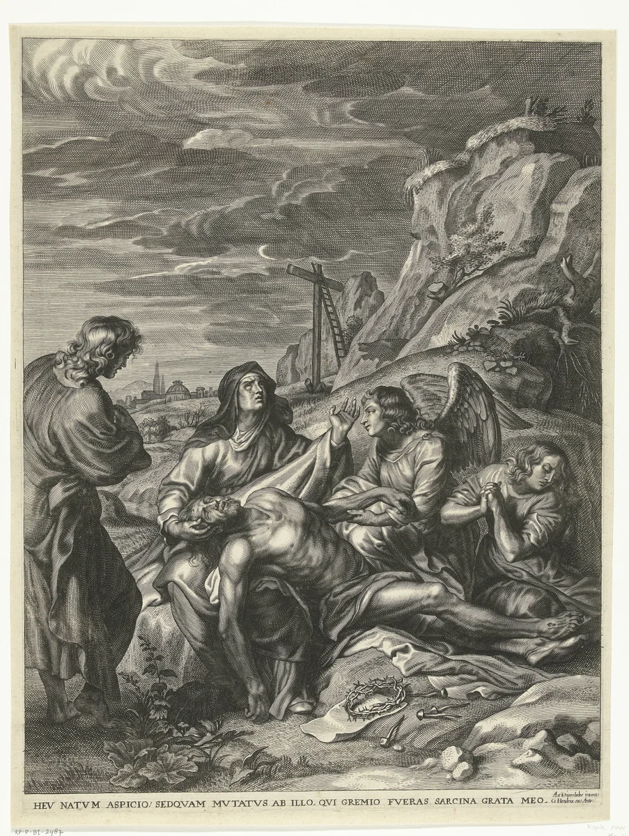 Bewening van Christus by anonymous, print, 1596-1709