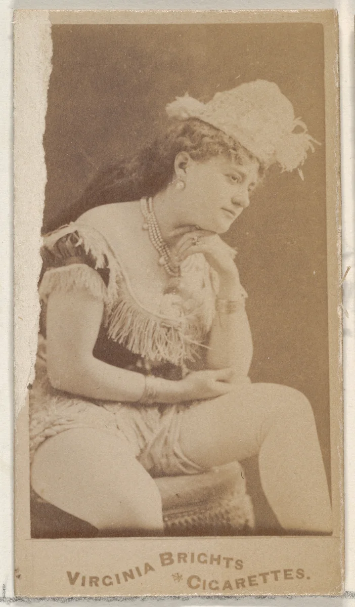 From the Actors and Actresses series (N45, Type 4) for Virginia Brights Cigarettes by Allen & Ginter, photograph, 1885-1891