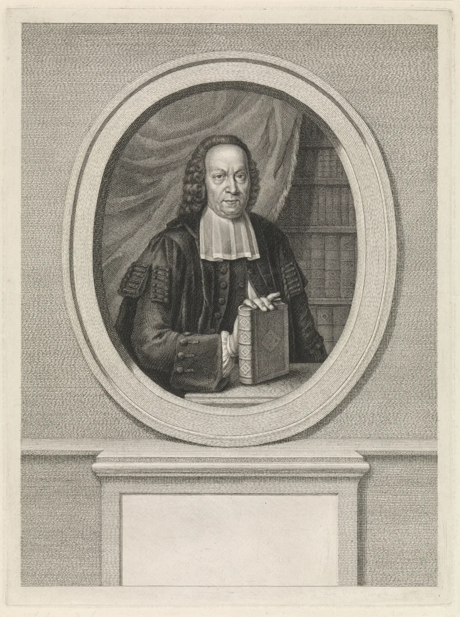 Portret van Leonard Offerhaus op 75-jarige leeftijd by Jacob Houbraken, print, 1774-1775