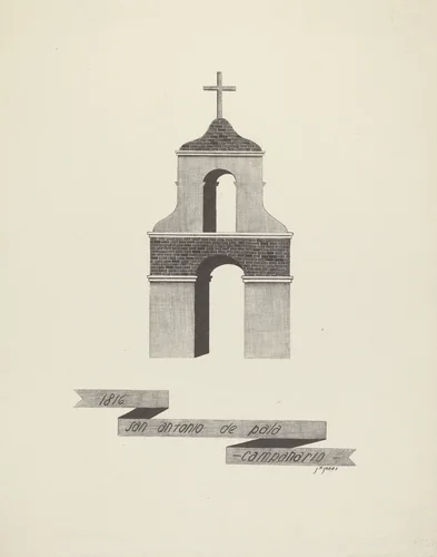 San Antonio de Pala - Campanario by James Jones, index of american design, 1935-1942