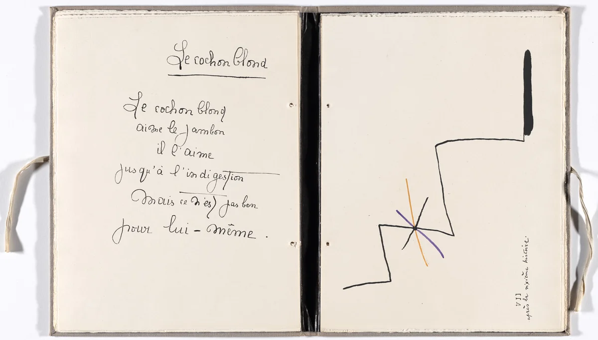 Plate (folio 14) from Il était une petite pie (Once There Was a Little Magpie) by Joan Miró, illustrated book, 1927