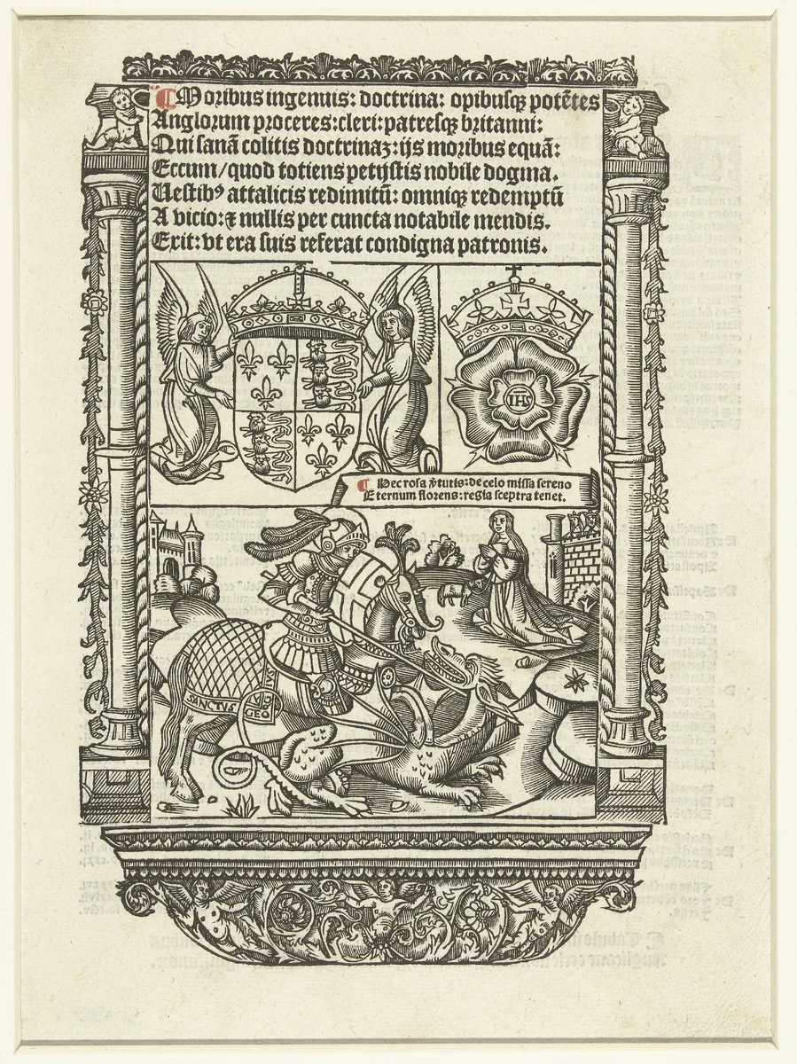 Heilige Joris en de draak by anonymous, print, 1506