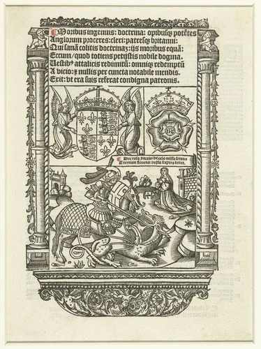Heilige Joris en de draak by anonymous, print, 1506