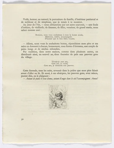 Frédéric Mistral: Mémoires et Recits by Frédéric Mistral: bust of a child (page 30) by Auguste Brouet, other, 1937