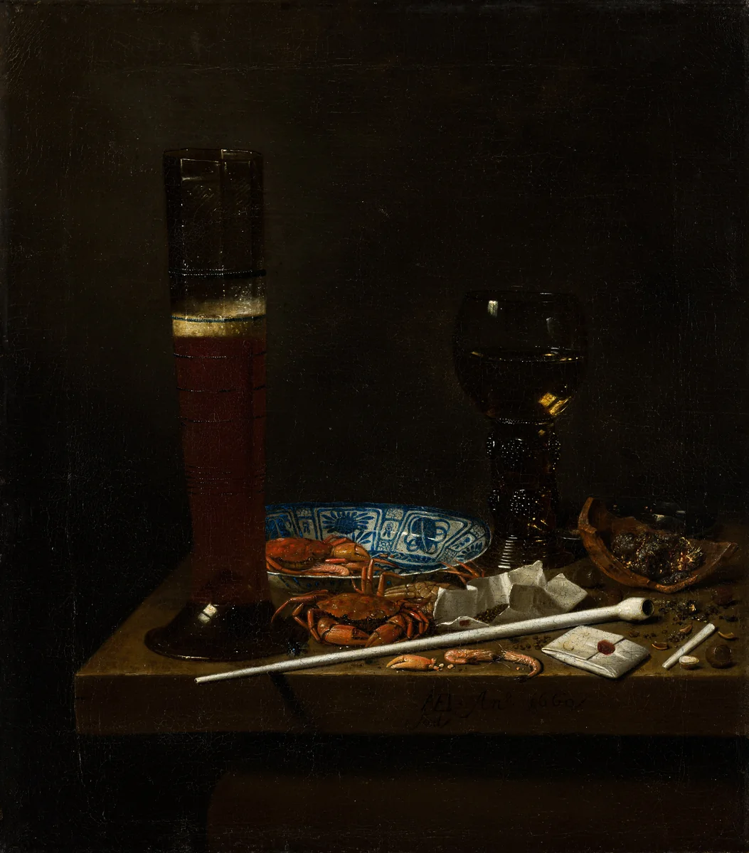 Still life with Passglas by Jan van de Velde, painting, 1660