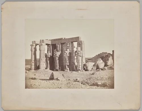 Fallen Statue at the Ramasseum, Thebes by Francis Frith, photograph, 1857