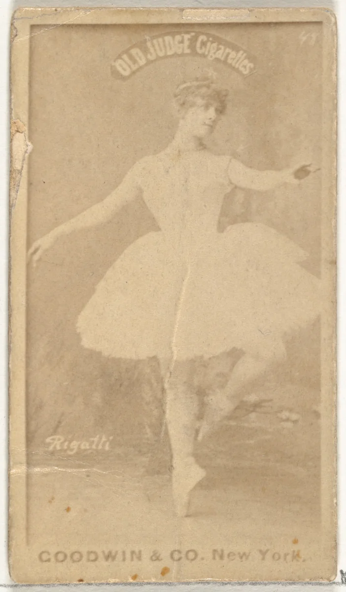 Rigatti, from the Actors and Actresses series (N171) for Old Judge Cigarettes by Goodwin & Company, photograph, 1886-1890