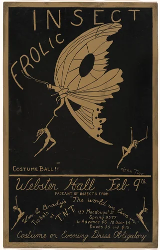 Poster for Insect Frolic Costume Ball, Webster Hall, New York, February 9, 1923 by Clara Tice, print, 1923
