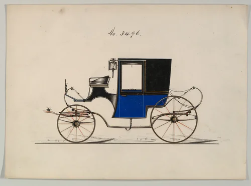 Brougham #3496 by Brewster & Co., drawing, 1879