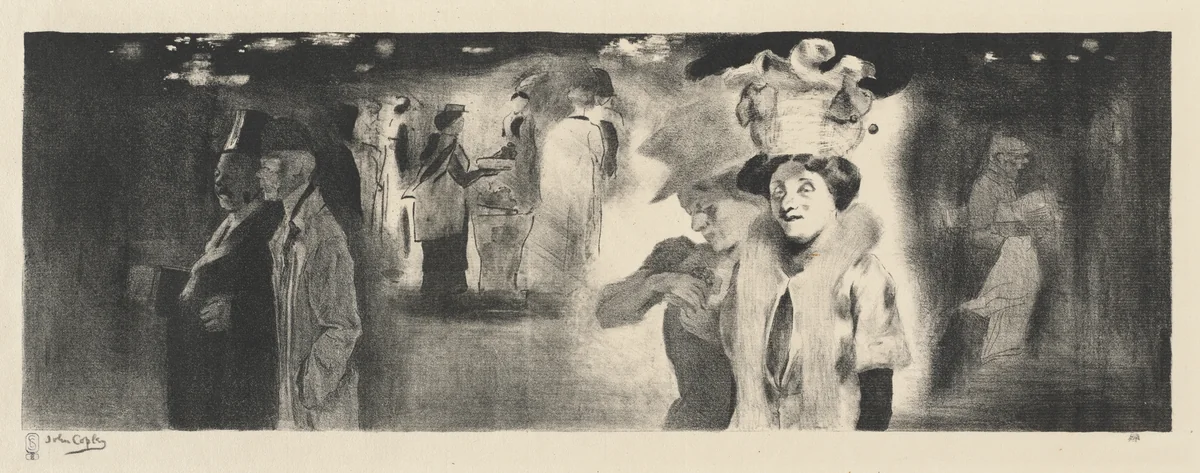 A Night Scene by John Copley, print, 1910