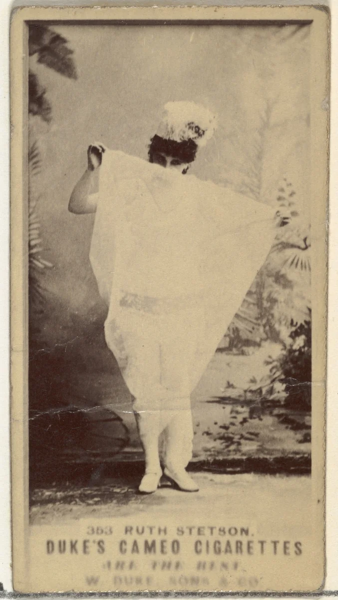 Card Number 353, Ruth Stetson, from the Actors and Actresses series (N145-5) issued by Duke Sons & Co. to promote Cameo Cigarettes by W. Duke, Sons & Co., photograph, 1880-1889