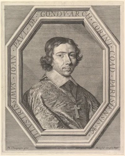 Jean-Francois-Paul de Gondy, coadjuteur de l'archeveque de Paris, futur cardinal de Retz by Jean Morin, print, 1605-1650