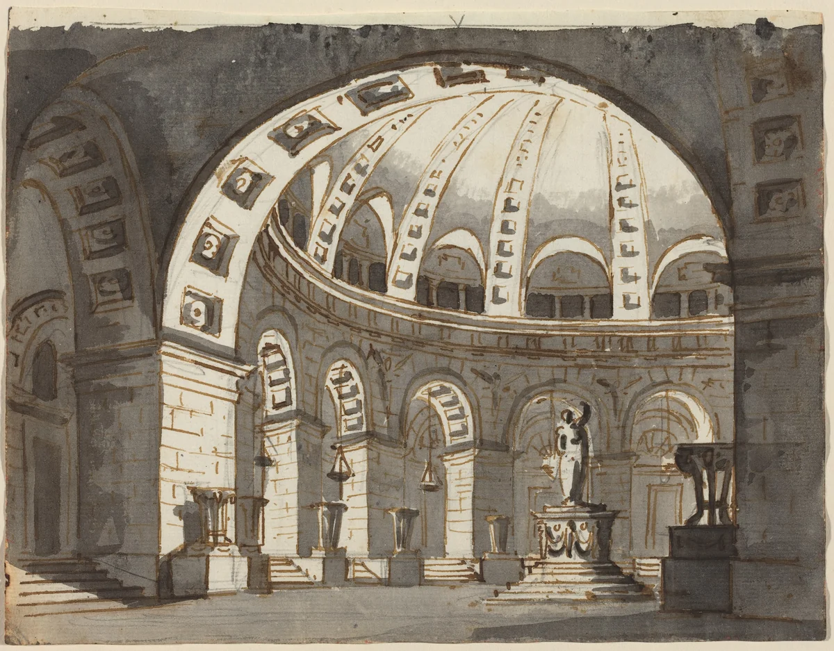 Stage Design by Gasparo Galliari, drawing, 1761-1823