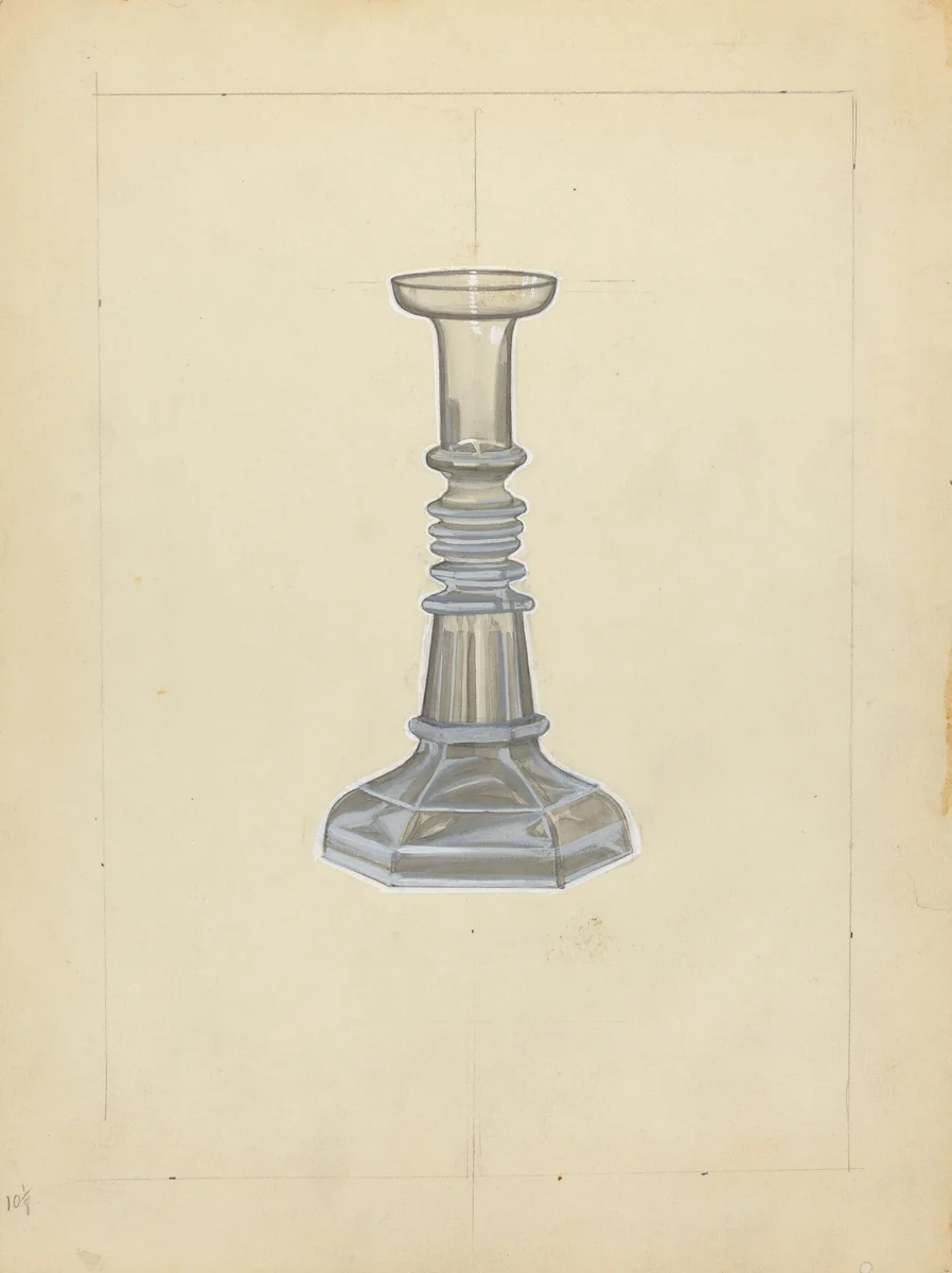 Candlestick by John Dana, index of american design, 1940