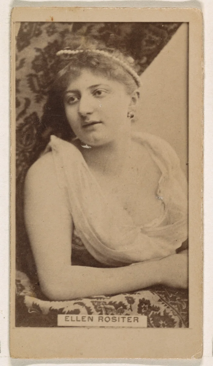 Ellen Rositer, from the Actresses series (N245) issued by Kinney Brothers to promote Sweet Caporal Cigarettes by Kinney Brothers Tobacco Company, photograph, 1890