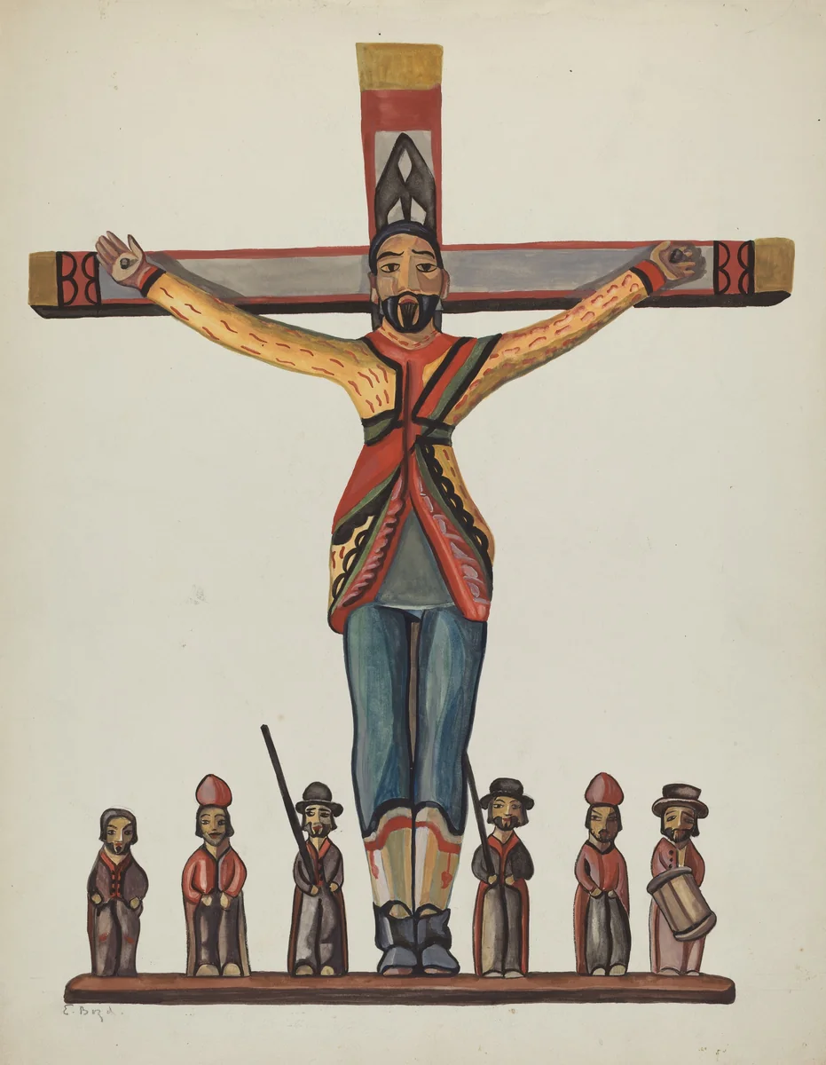 Bulto; Saint Acacio by E. Boyd, index of american design, 1935-1942