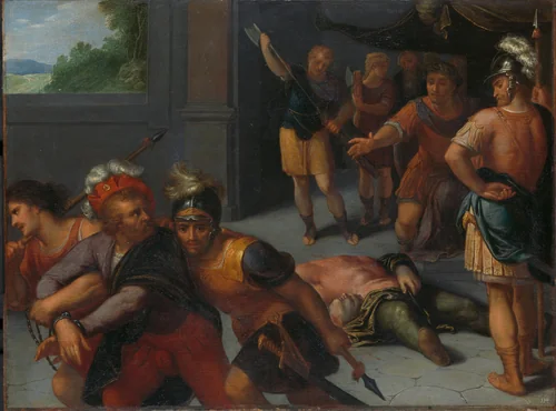 The Beheading of Claudius Paulus and the Capture of Julius Civilis by Otto van Veen, painting, 1600-1613