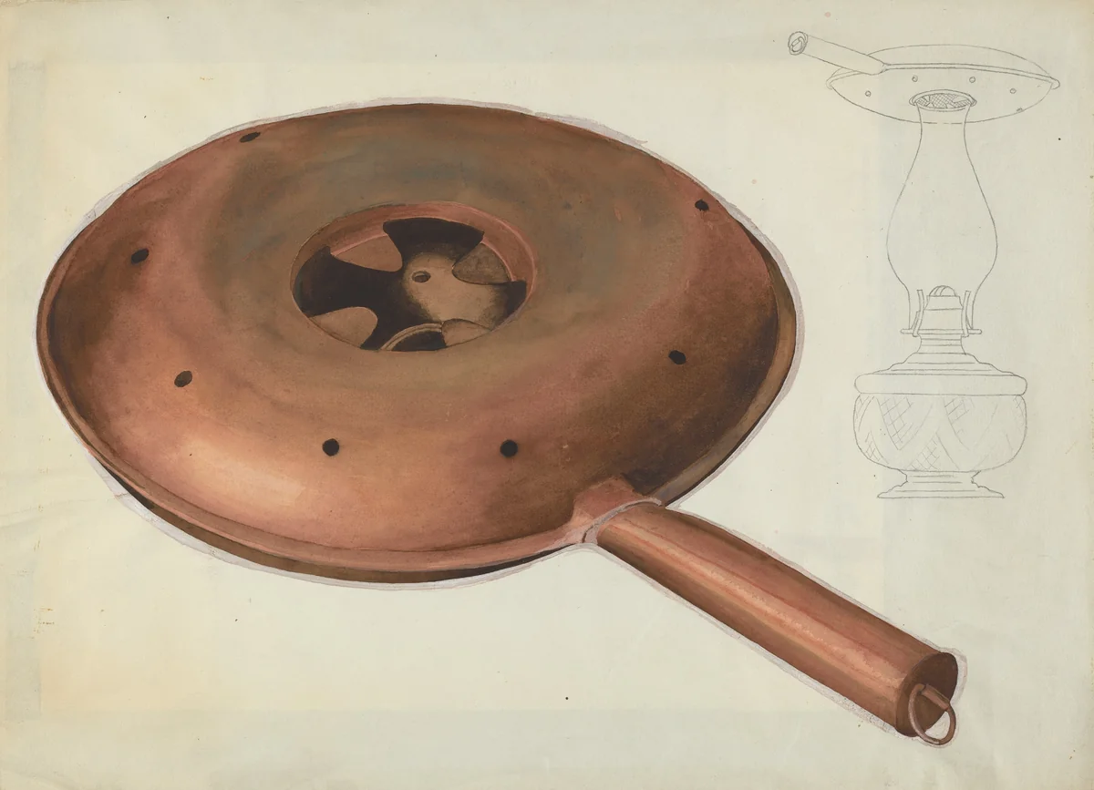 Warming Pan by Beverly Chichester, index of american design, 1936