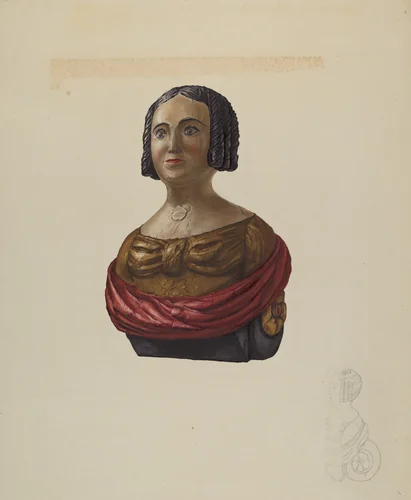 Small Figurehead by Flora Merchant, index of american design, 1935-1942