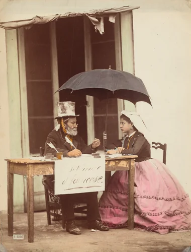 Écrivain Public, Naples by Giorgio Sommer, photograph, 1865-1870