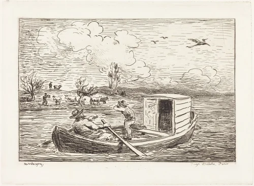 Cambronne's Word (Le Mot de Cambronne) by Charles-François Daubigny, portfolio, 1862