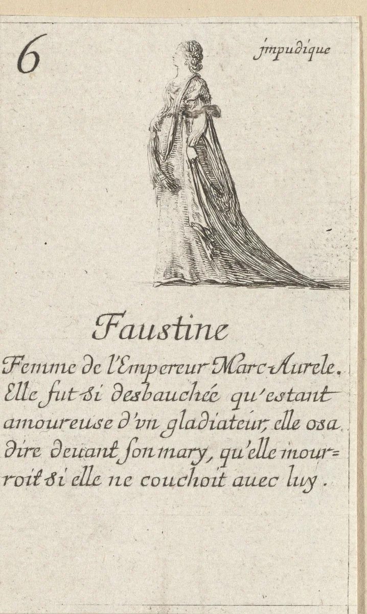 Faustina de Jongere by Stefano della Bella, print, 1620-1664