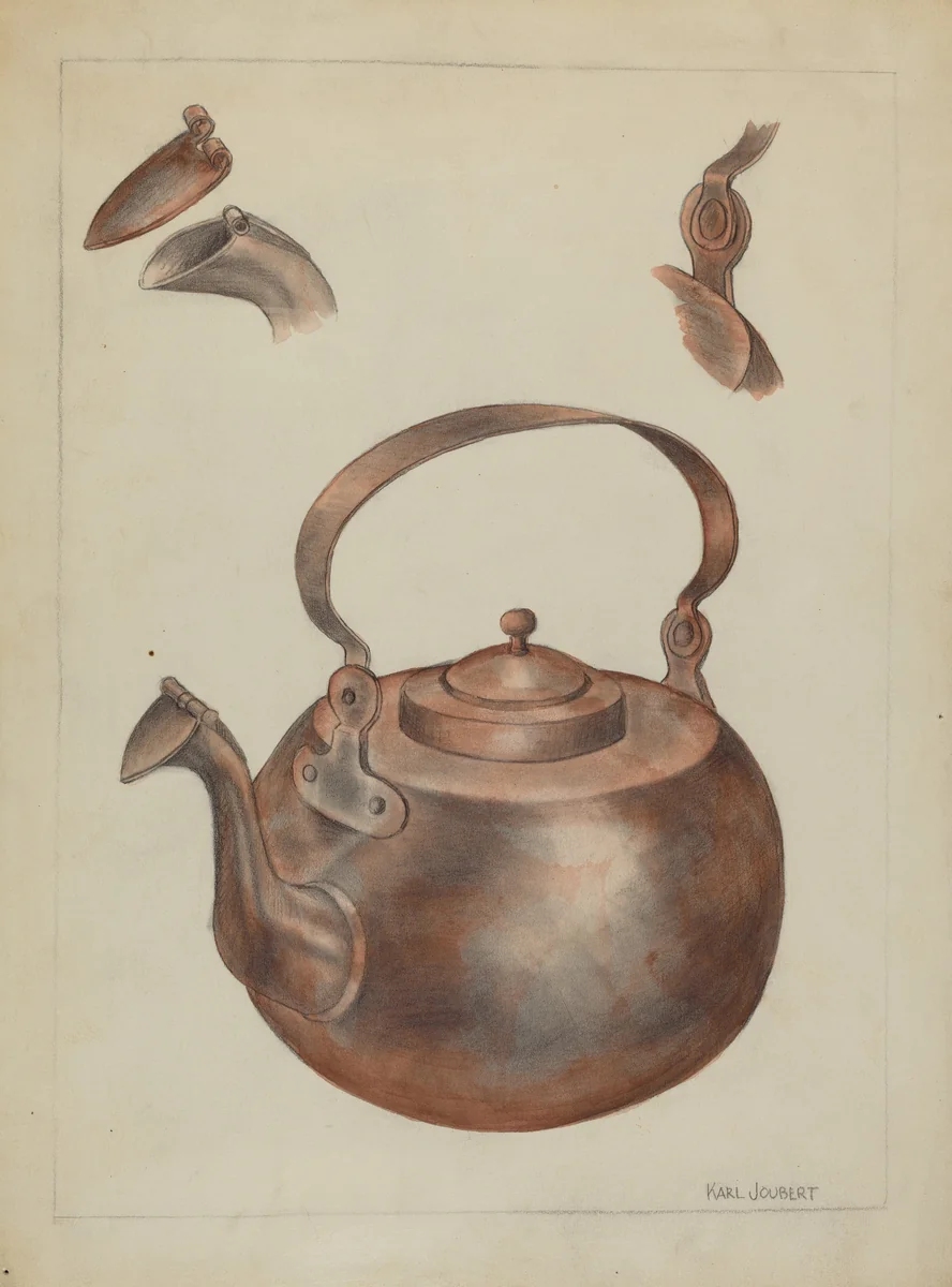 Tea Kettle by Karl Joubert, index of american design, 1936