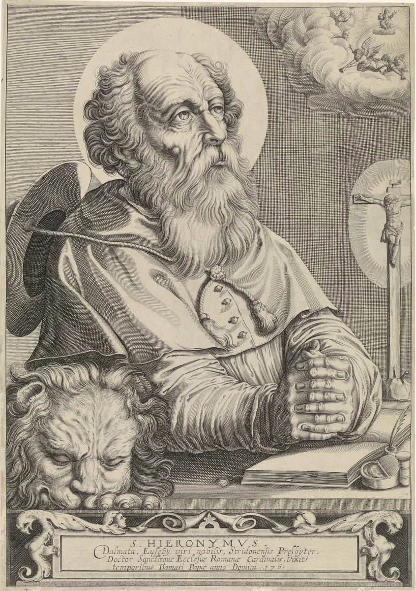 Kerkvader Hieronymus by Egbert van Panderen, print, 1590-1637