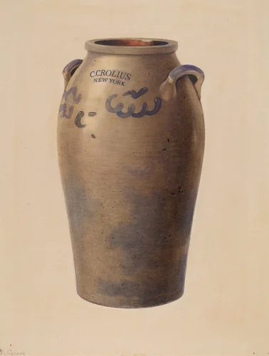 Stoneware Jar by Charles Caseau, index of american design, 1940