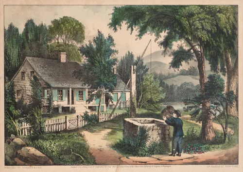 The Old Oaken Bucket by James Merritt Ives, print, 1857-1872