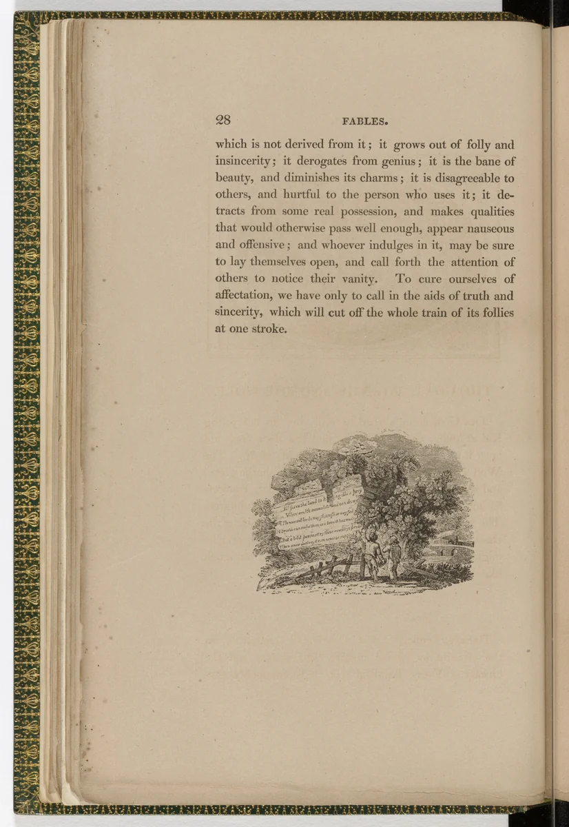 Tailpiece (page 28) from The Fables of Aesop by Thomas Bewick, illustrated book, 1818