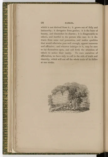 Tailpiece (page 28) from The Fables of Aesop by Thomas Bewick, illustrated book, 1818