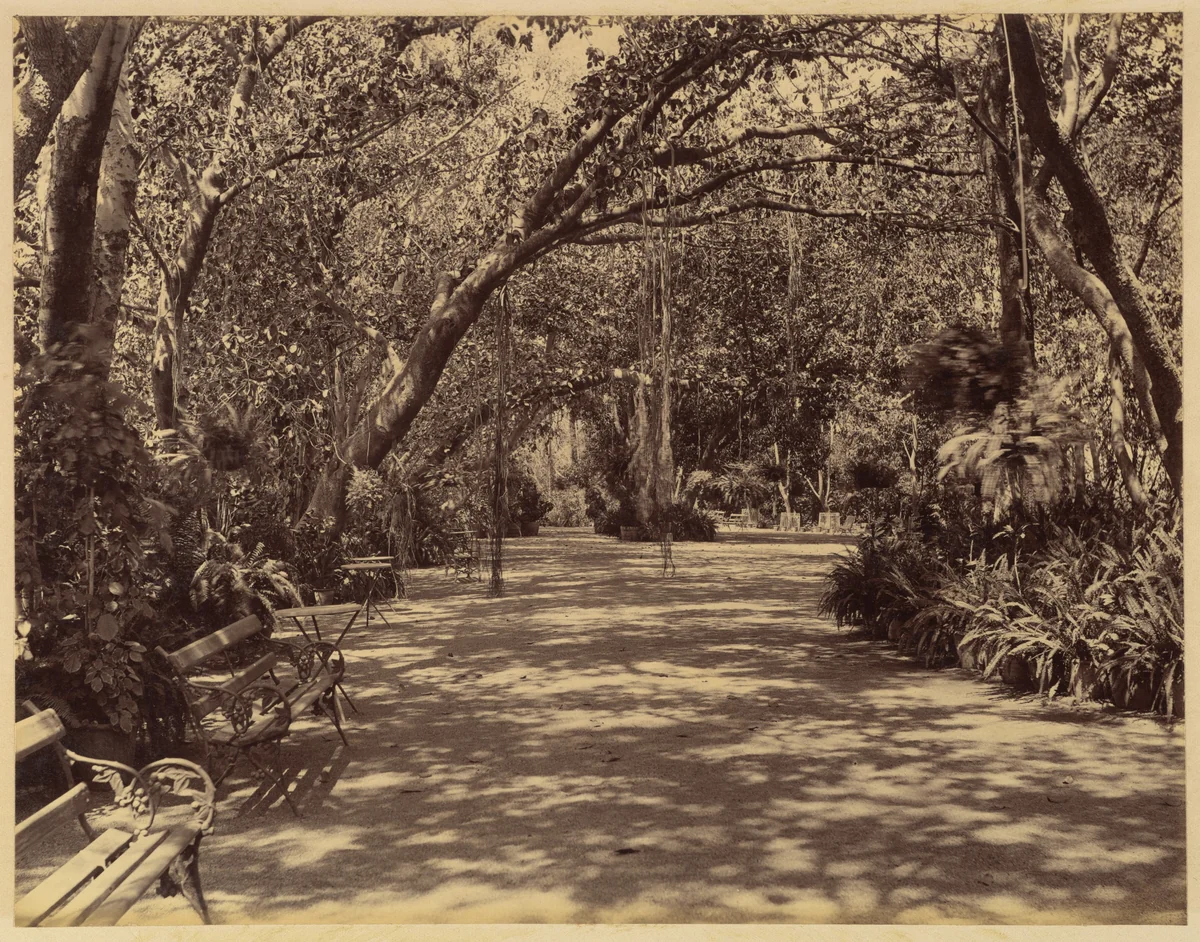 Sookh-Vilas Palace Garden by Lala Deen Dayal, photograph, 1880-1890