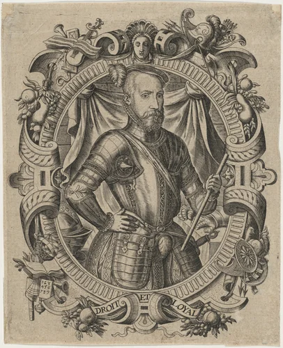 Robert Dudley, Earl of Leicester by Franz Hogenberg, print, 1540-1590