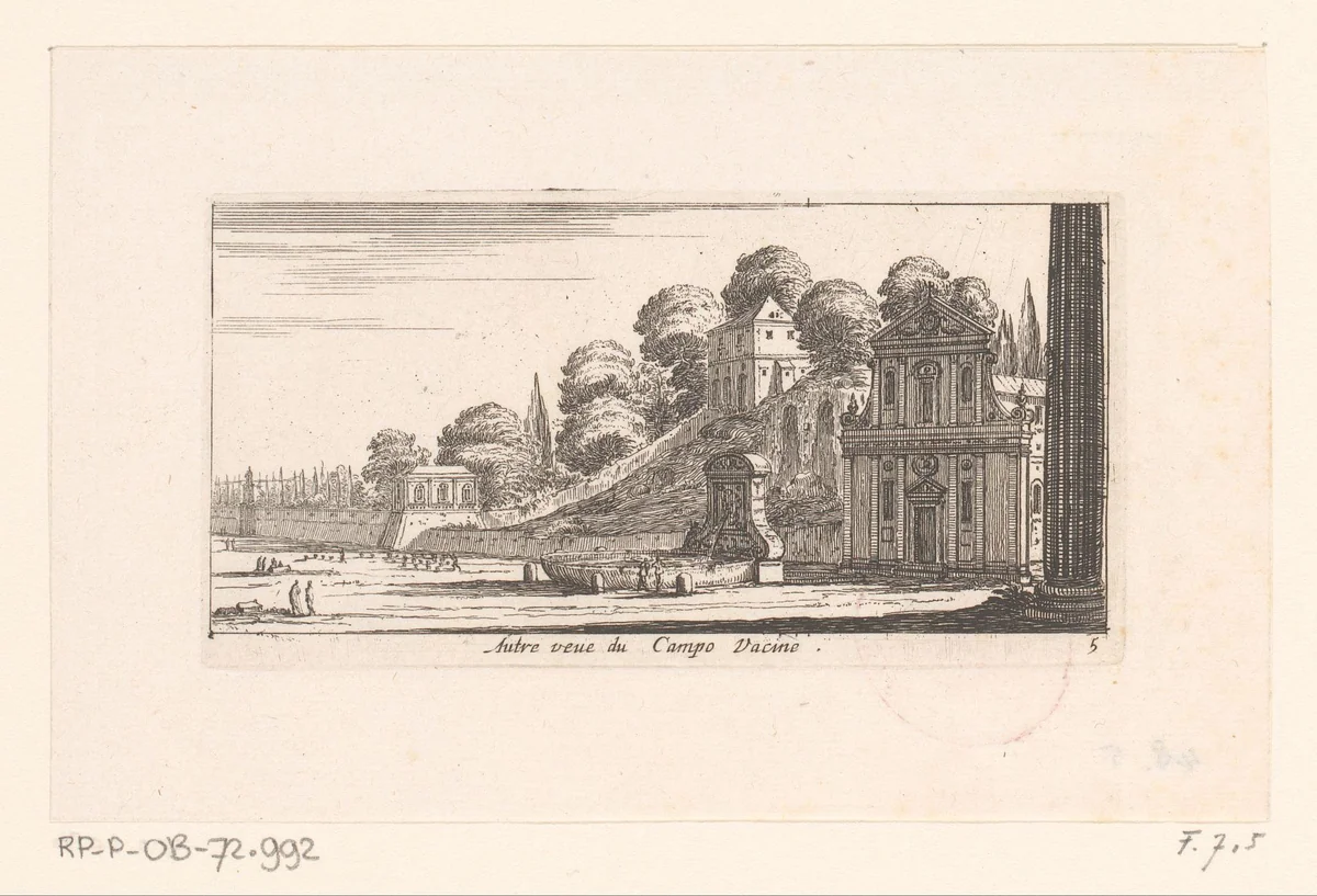 Ander gezicht op het Forum Romanum by Israël Silvestre, print, 1636-1661