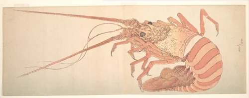 Large Lobster by Katsushika Hokusai (葛飾 北斎), print, 1800-1815