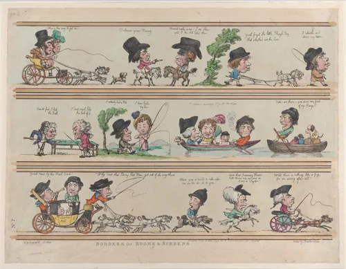 Borders for Rooms & Screens, Plate 7 by Thomas Rowlandson, print, 1799