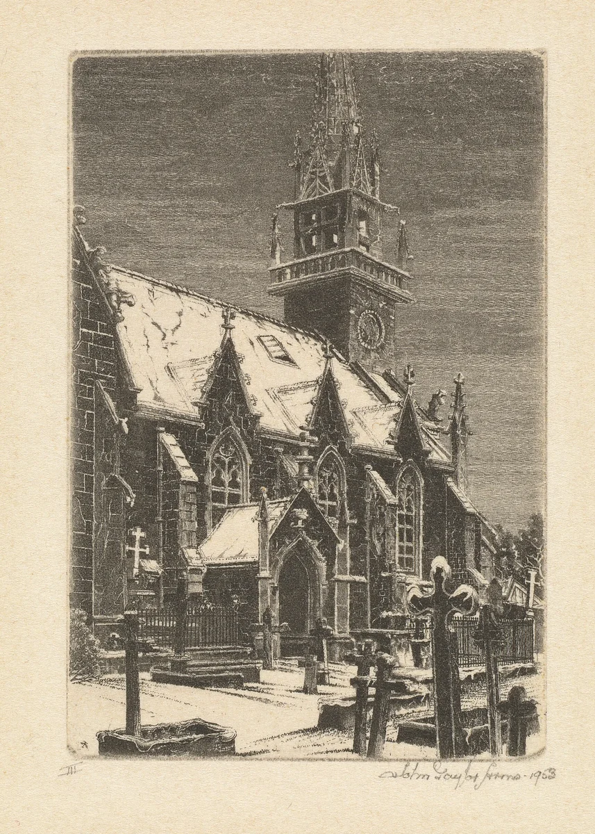 Black and White, Trébrivan by John Taylor Arms, print, 1953