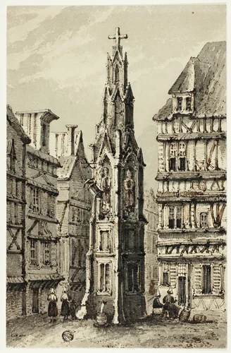 Fountain Tower in Old City by Unknown Artist, drawing, 1500-1799