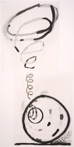 Untitled (Double Spiral) by Al Taylor, print, 1988