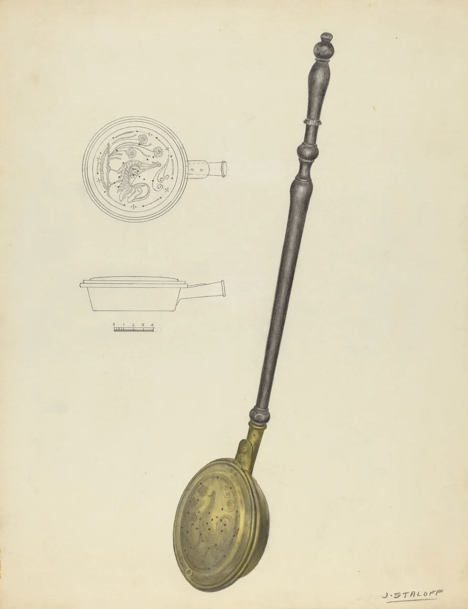 Warming Pan by Jack Staloff, index of american design, 1939