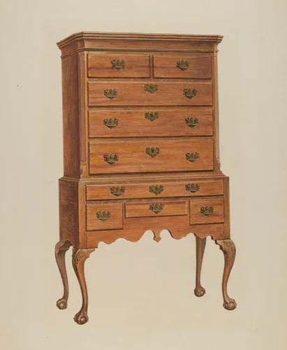 Highboy by Charles Squires, index of american design, 1936