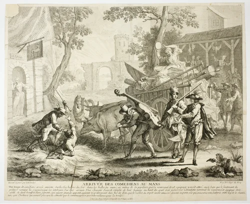 Arrival of the Comedians by Jean-Baptiste Oudry, print, 1706-1755