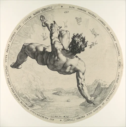 Phaeton, from "The Four Disgracers" by Hendrick Goltzius, print, 1588